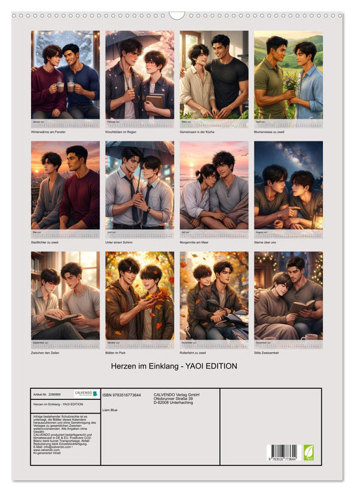 Herzen im Einklang - YAOI EDITION (CALVENDO Wandkalender 2027)