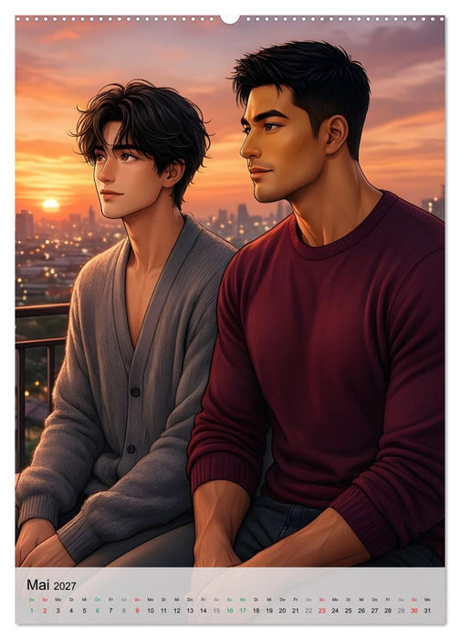 Herzen im Einklang - YAOI EDITION (CALVENDO Wandkalender 2027)