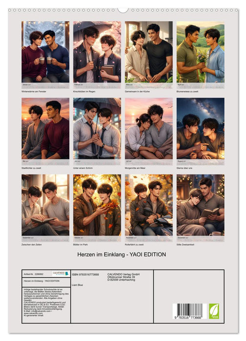 Herzen im Einklang - YAOI EDITION (CALVENDO Premium Wandkalender 2027)