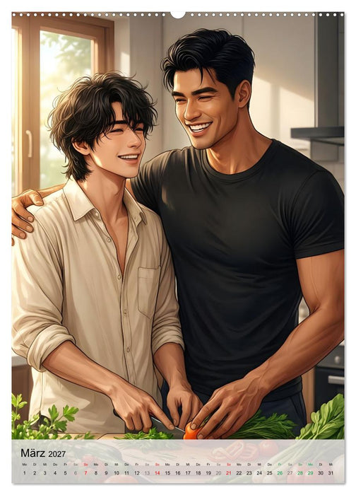 Herzen im Einklang - YAOI EDITION (CALVENDO Premium Wandkalender 2027)