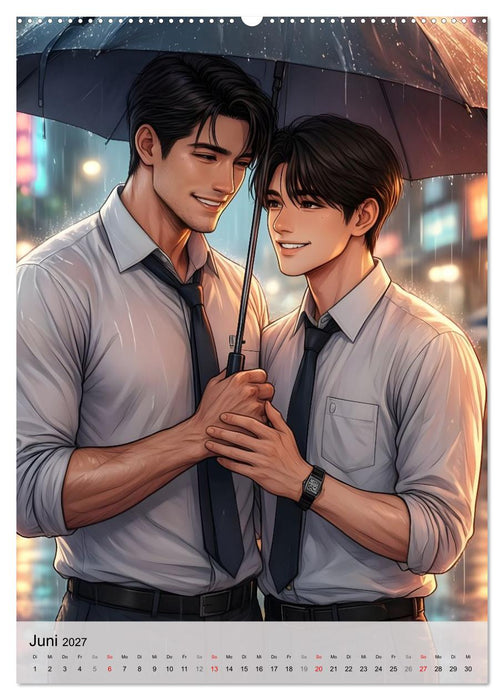 Herzen im Einklang - YAOI EDITION (CALVENDO Premium Wandkalender 2027)