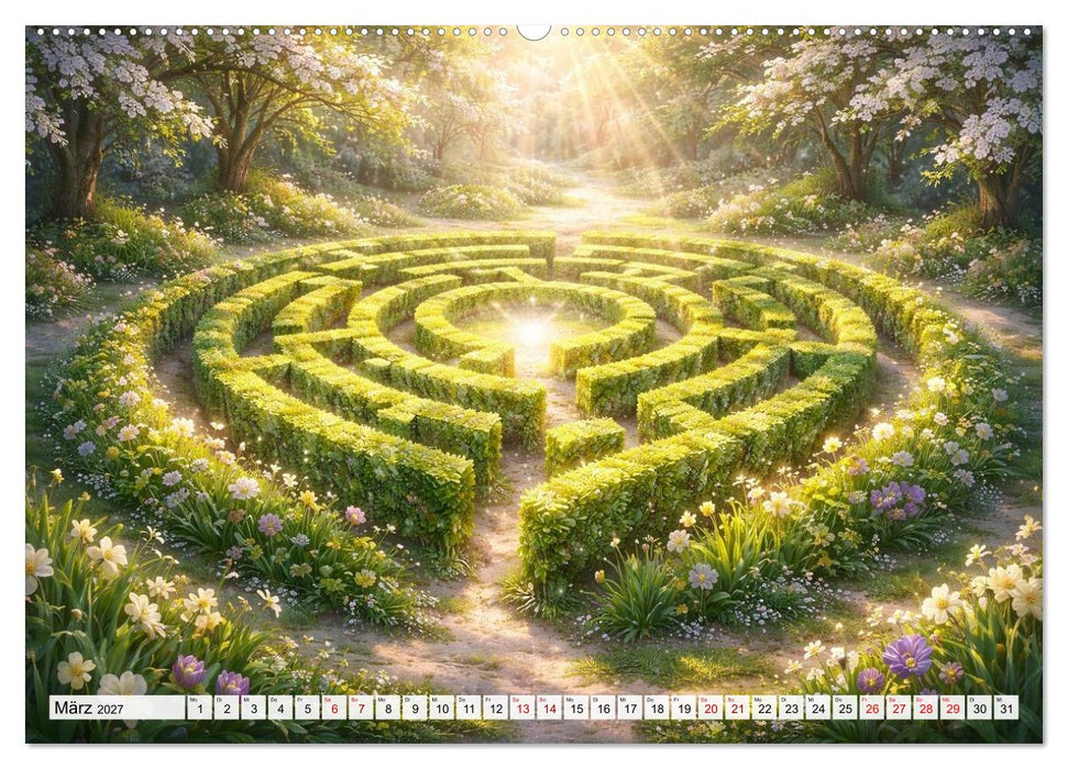 Labyrinth - Die stille Kunst der Umwege (CALVENDO Premium Wandkalender 2027)