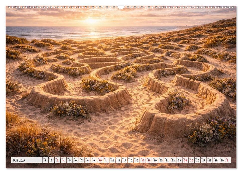 Labyrinth - Die stille Kunst der Umwege (CALVENDO Premium Wandkalender 2027)