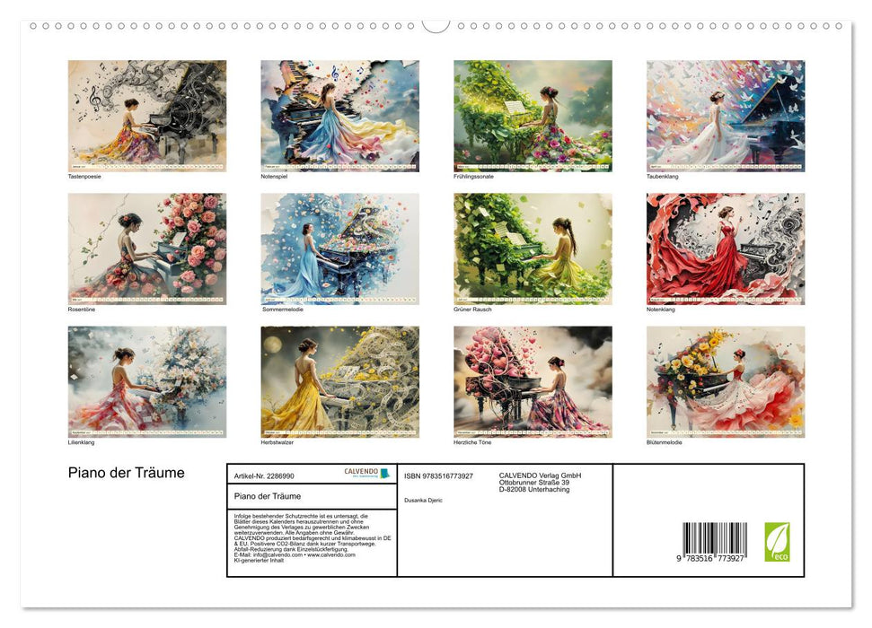 Piano der Träume (CALVENDO Premium Wandkalender 2027)