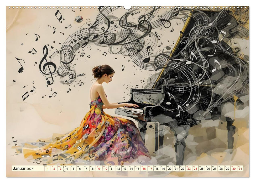 Piano der Träume (CALVENDO Premium Wandkalender 2027)