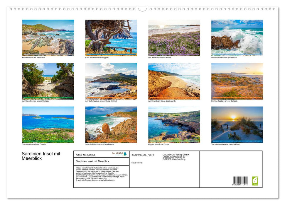 Sardinien Insel mit Meerblick (CALVENDO Wandkalender 2027)