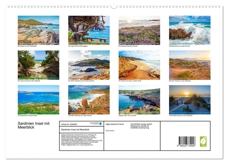 Sardinien Insel mit Meerblick (CALVENDO Premium Wandkalender 2027)