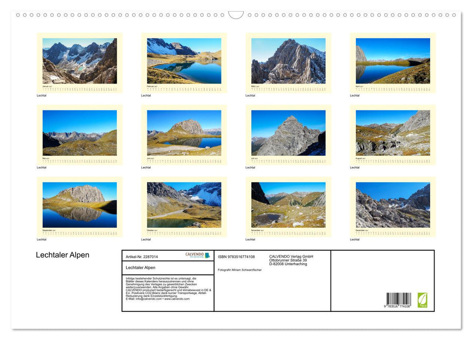 Lechtaler Alpen (CALVENDO Wandkalender 2027)