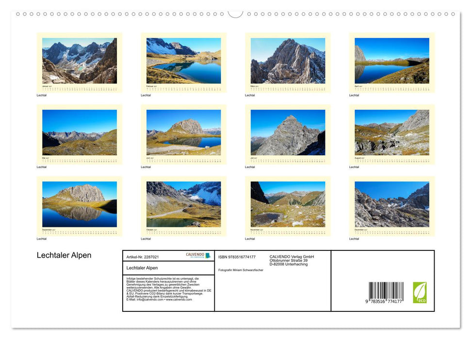 Lechtaler Alpen (CALVENDO Premium Wandkalender 2027)