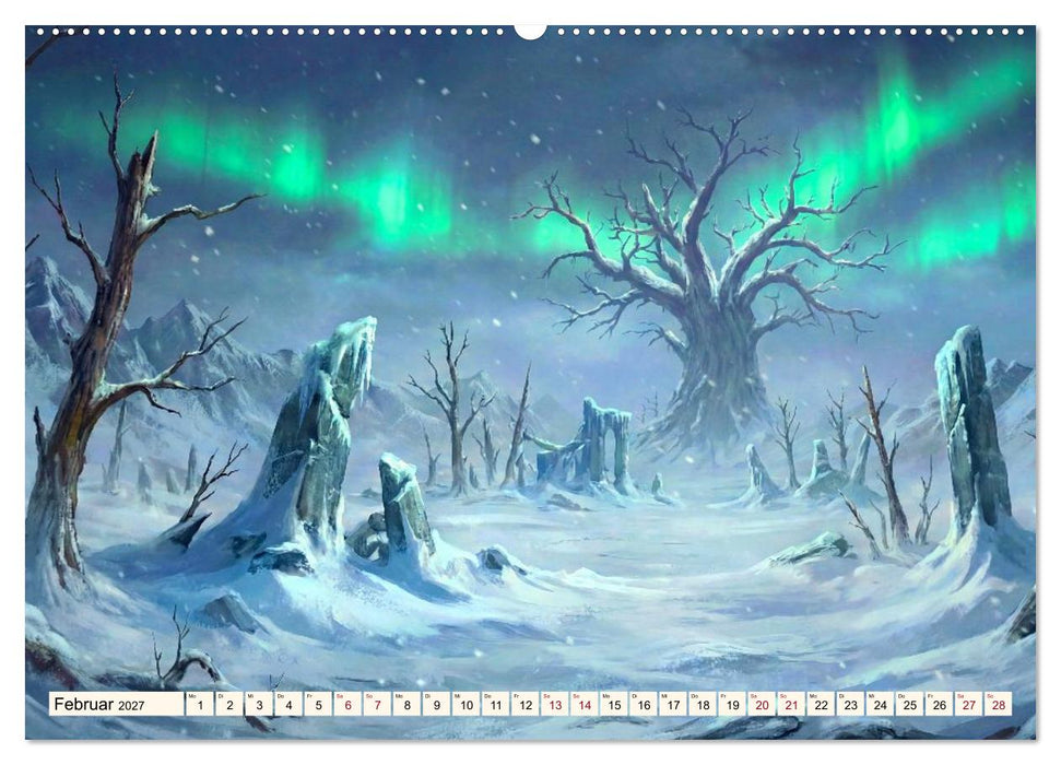 Welten der Literatur - Zwölf Zustände des Imaginären (CALVENDO Wandkalender 2027)