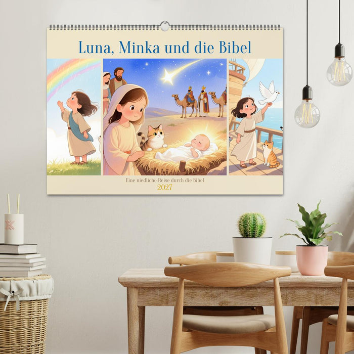Luna, Minka und die Bibel (CALVENDO Wandkalender 2027)