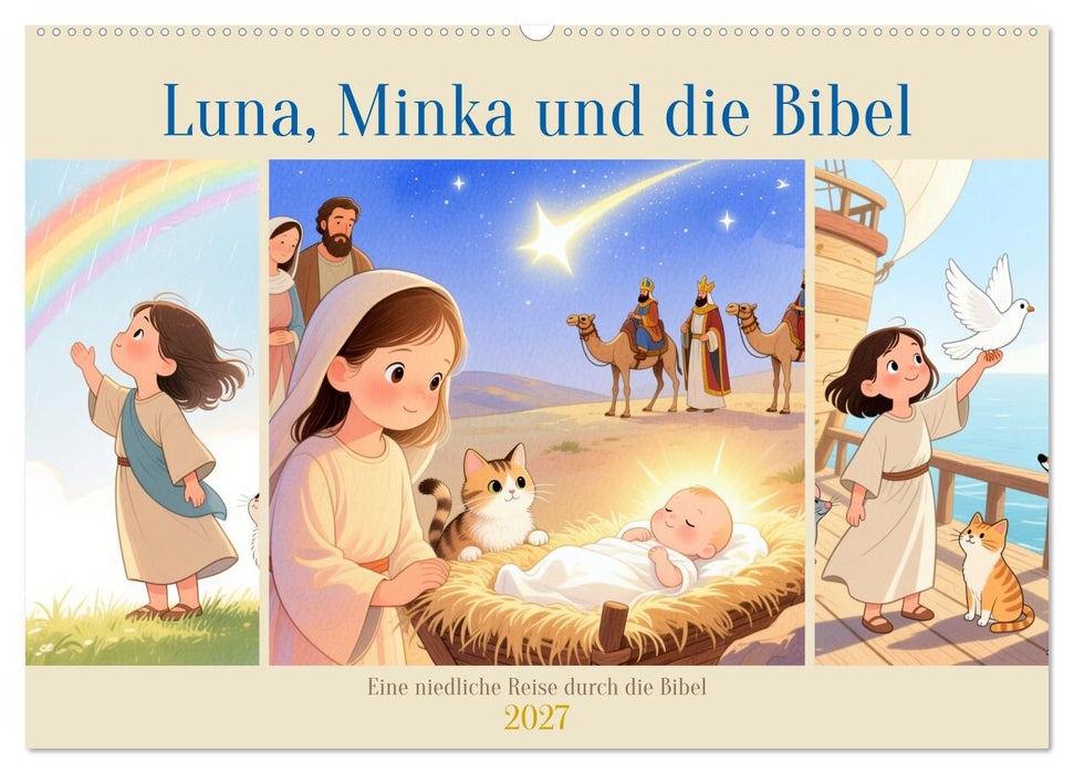Luna, Minka und die Bibel (CALVENDO Wandkalender 2027)
