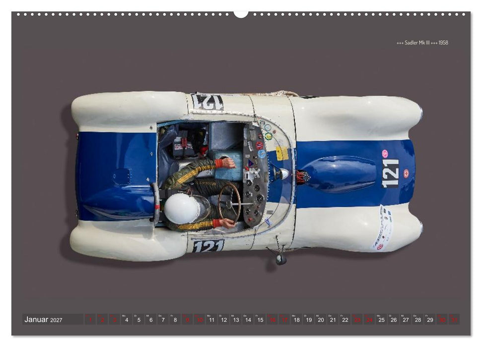 Two-Seater Racing Cars 1950-1960 (CALVENDO Wandkalender 2027)