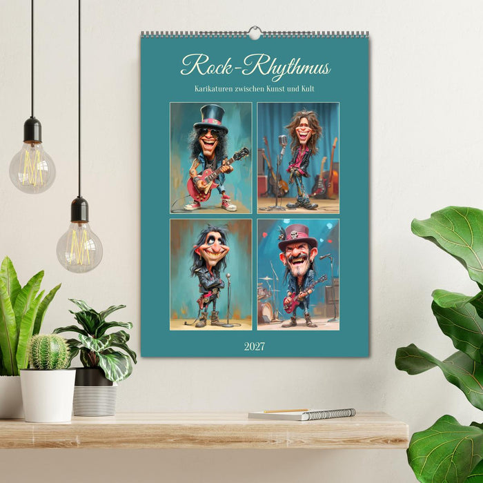 Rock-Rhythmus. Karikaturen zwischen Kunst und Kult (CALVENDO Wandkalender 2027)