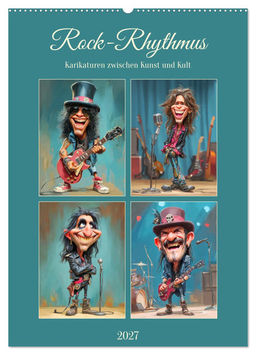 Rock-Rhythmus. Karikaturen zwischen Kunst und Kult (CALVENDO Wandkalender 2027)