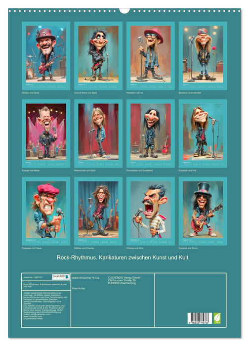 Rock-Rhythmus. Karikaturen zwischen Kunst und Kult (CALVENDO Wandkalender 2027)