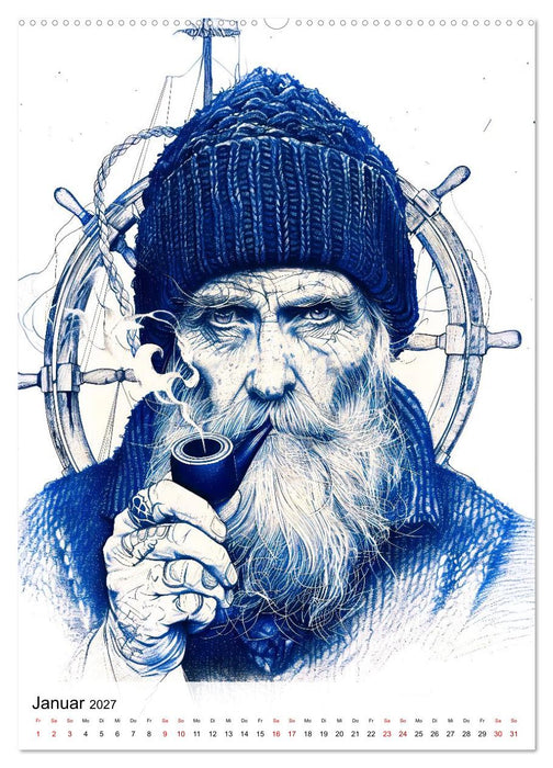 Seemänner - Die See im Herzen (CALVENDO Wandkalender 2027)