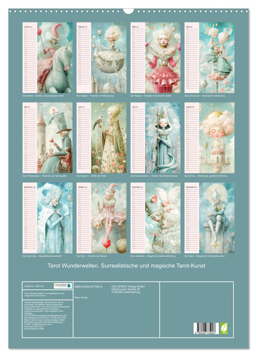 Tarot Wunderwelten. Surrealistische und magische Tarot-Kunst (CALVENDO Wandkalender 2027)