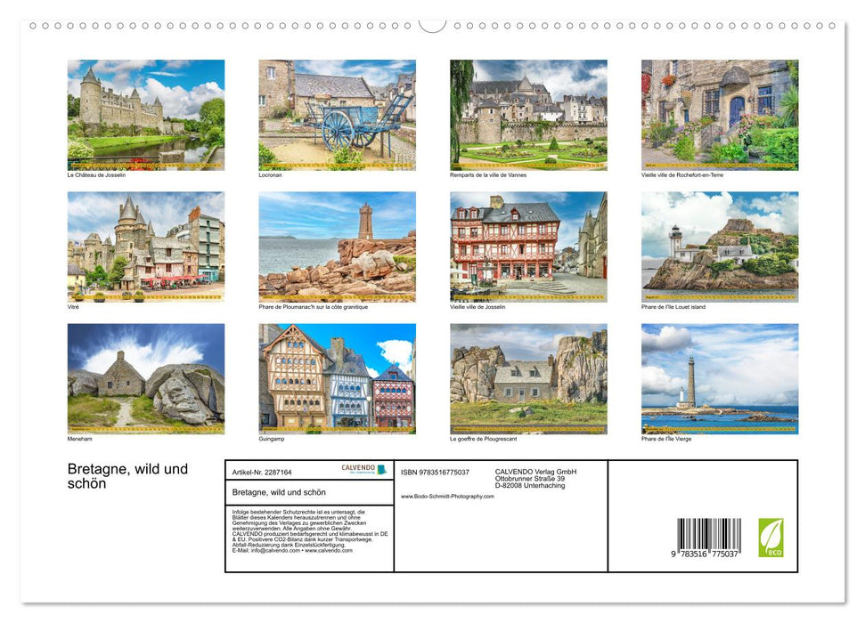 Bretagne, wild und schön (CALVENDO Premium Wandkalender 2027)