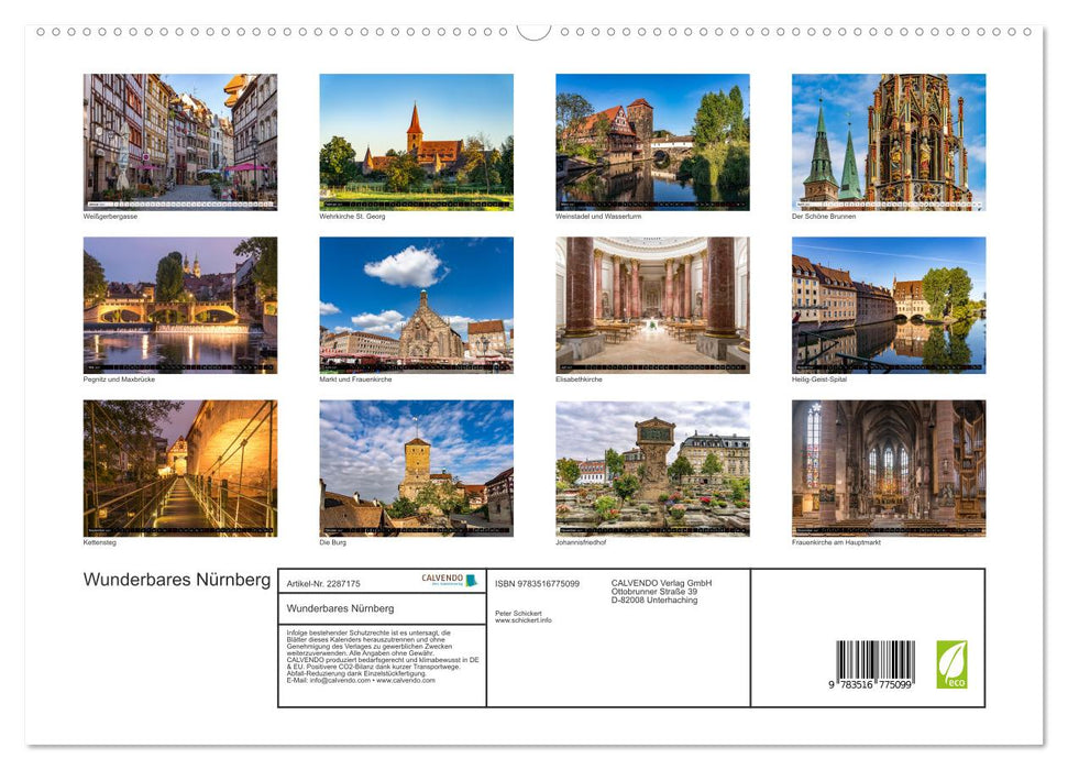 Wunderbares Nürnberg (CALVENDO Premium Wandkalender 2027)