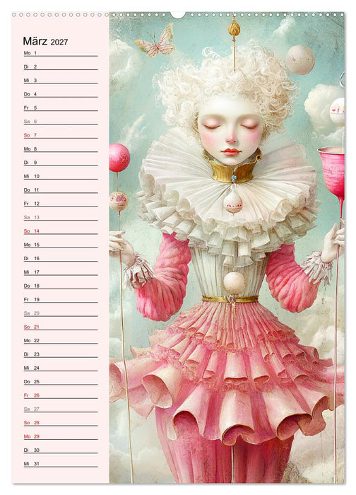 Tarot Wunderwelten. Surrealistische und magische Tarot-Kunst (CALVENDO Premium Wandkalender 2027)
