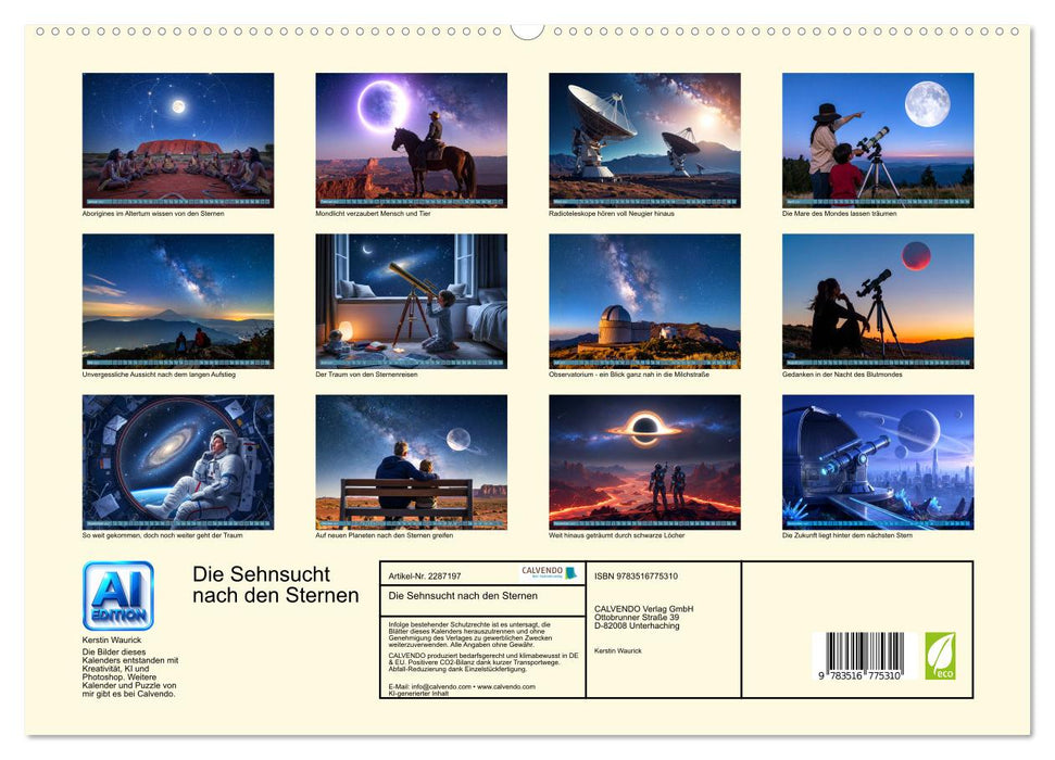 Die Sehnsucht nach den Sternen (CALVENDO Premium Wandkalender 2027)
