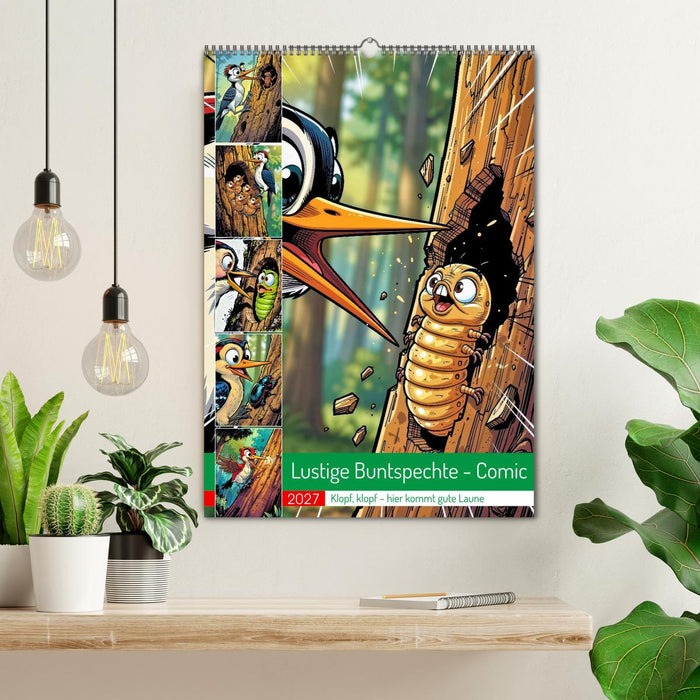 Lustige Buntspechte - Comic (CALVENDO Wandkalender 2027)