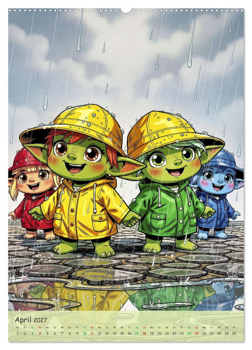 Lustige Koboldmakis - Comic (CALVENDO Wandkalender 2027)