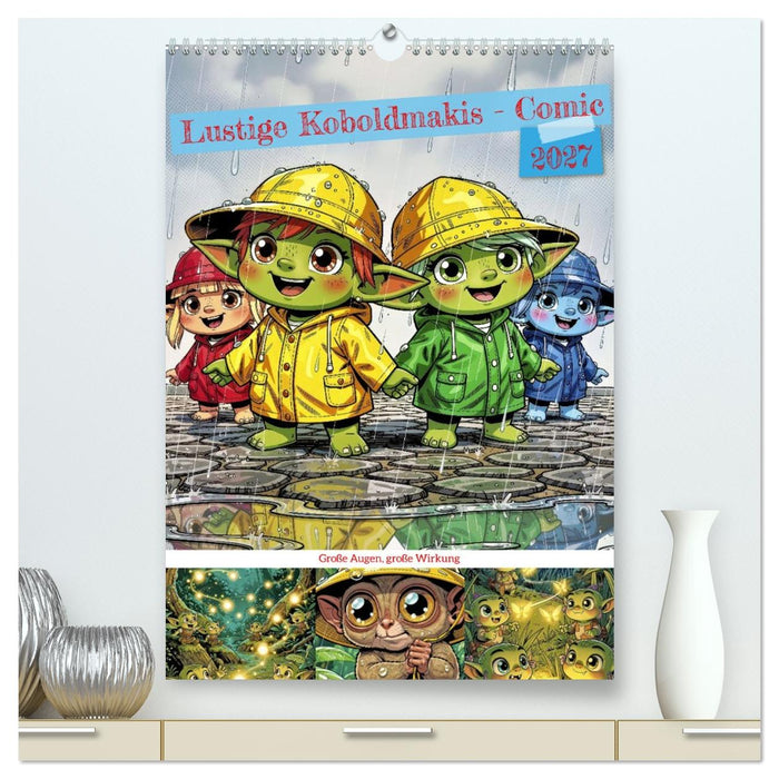 Lustige Koboldmakis - Comic (CALVENDO Premium Wandkalender 2027)