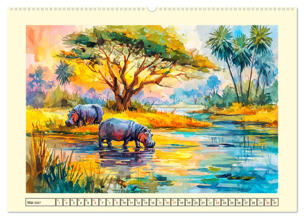 Afrikas Seele. Leuchtende Horizonte zwischen Wildnis und Weite (CALVENDO Wandkalender 2027)