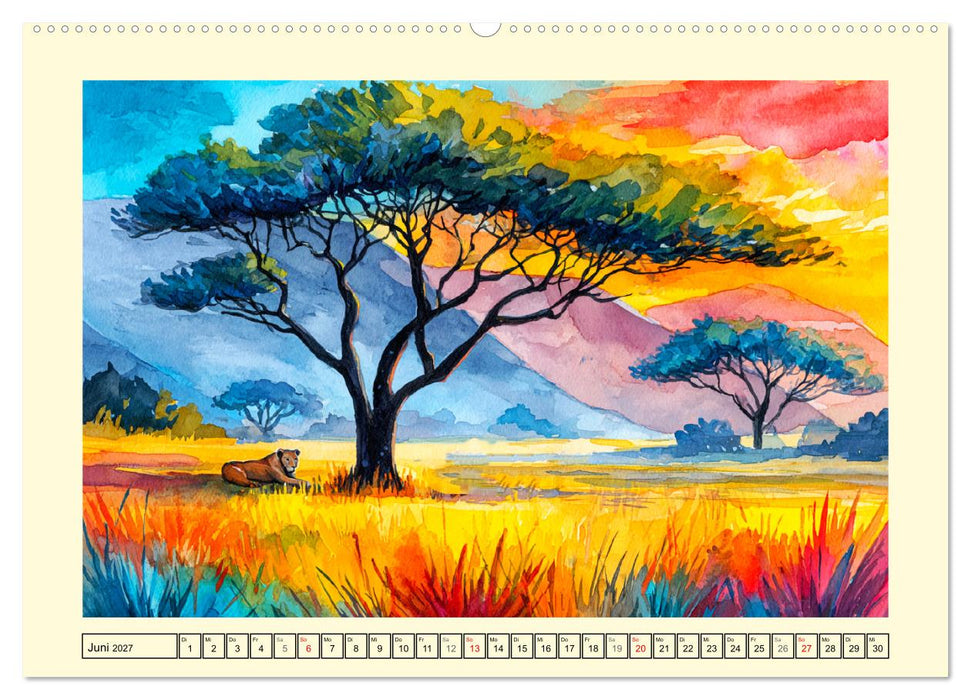 Afrikas Seele. Leuchtende Horizonte zwischen Wildnis und Weite (CALVENDO Wandkalender 2027)