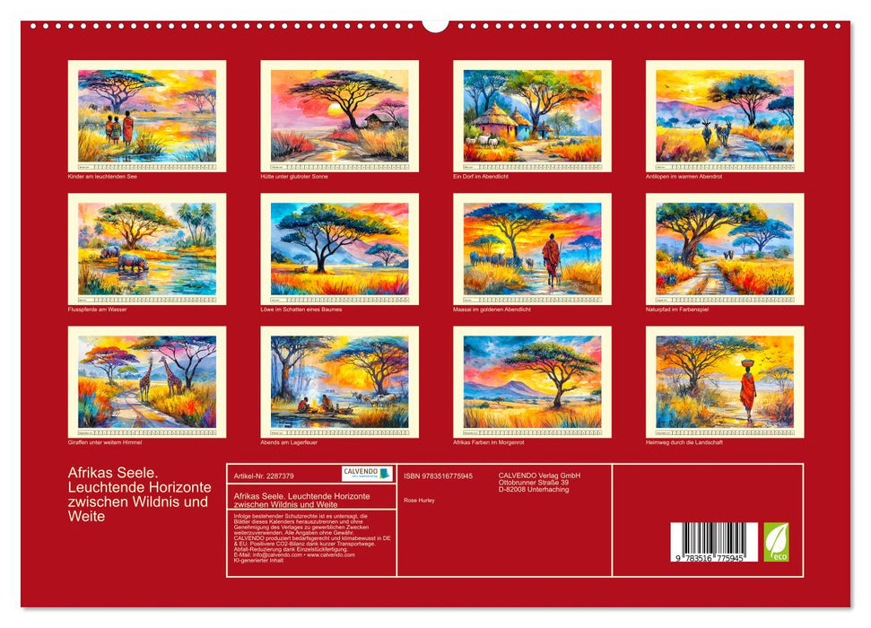 Afrikas Seele. Leuchtende Horizonte zwischen Wildnis und Weite (CALVENDO Premium Wandkalender 2027)