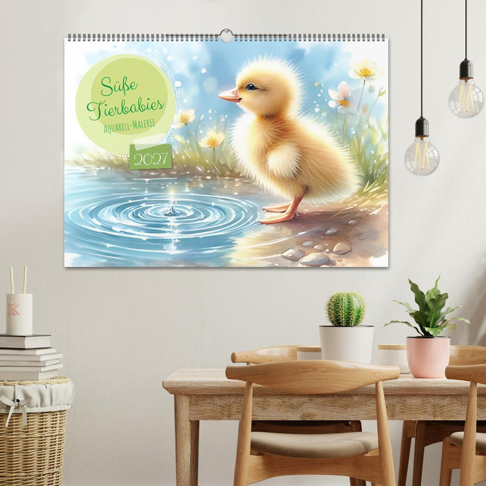 Süße Tierbabys - niedliche Illustrationen (CALVENDO Wandkalender 2027)