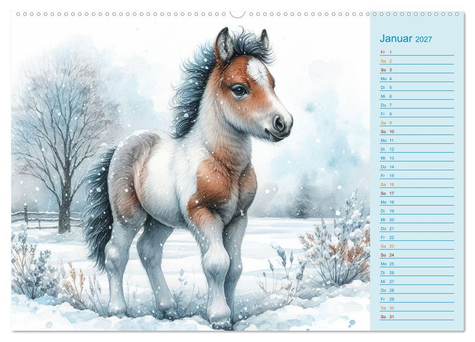 Süße Tierbabys - niedliche Illustrationen (CALVENDO Wandkalender 2027)
