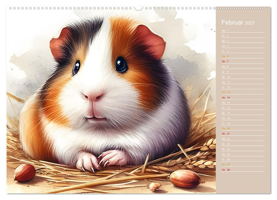 Süße Tierbabys - niedliche Illustrationen (CALVENDO Wandkalender 2027)