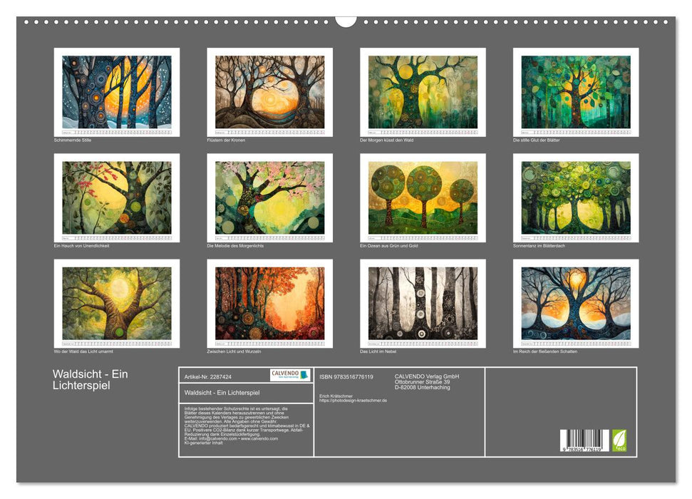 Waldsicht - Ein Lichterspiel (CALVENDO Wandkalender 2027)