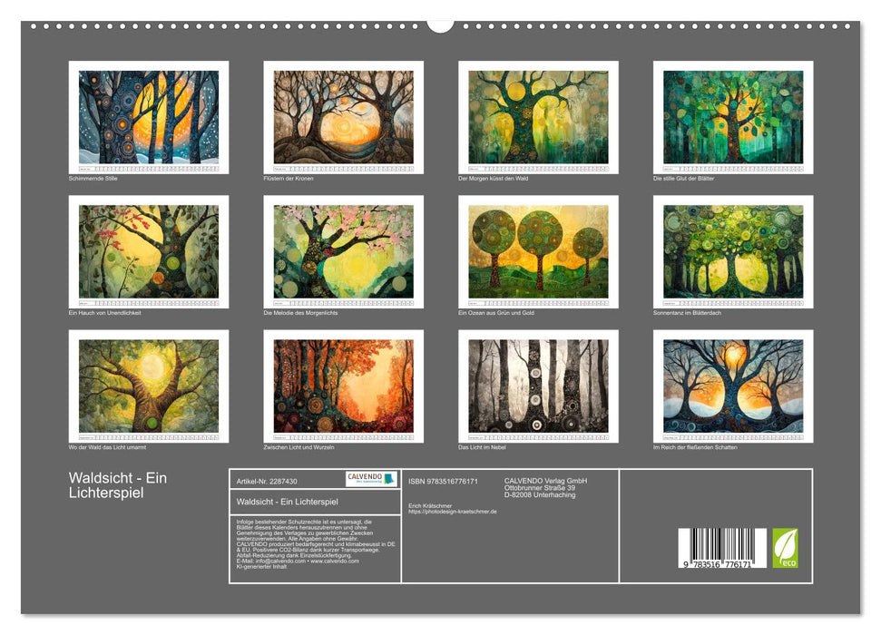 Waldsicht - Ein Lichterspiel (CALVENDO Premium Wandkalender 2027)
