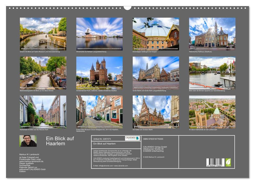 Ein Blick auf Haarlem (CALVENDO Wandkalender 2027)