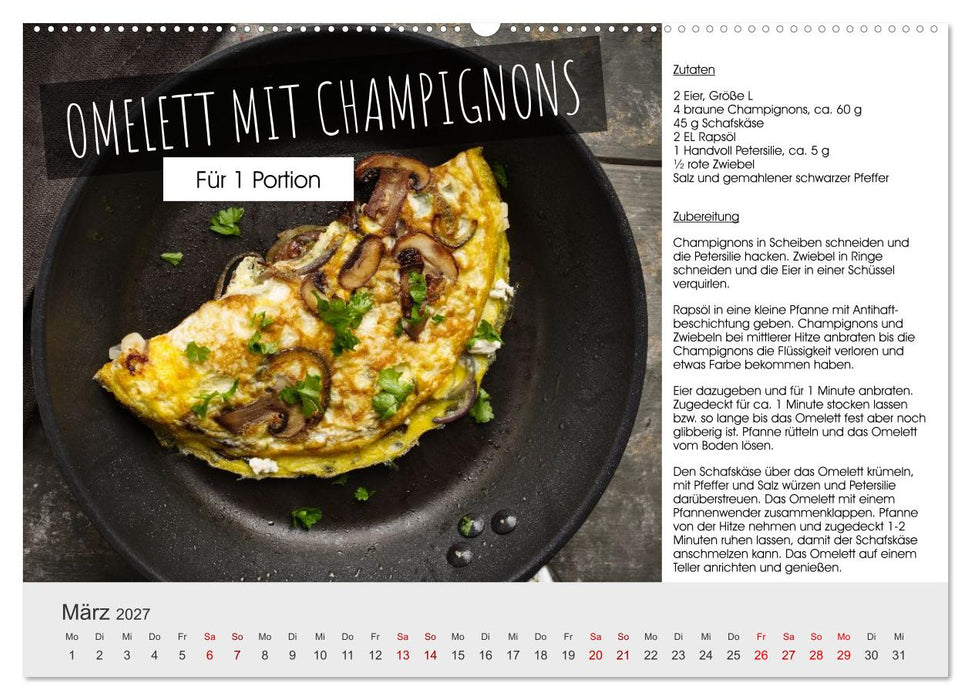 Vegetarisch - leicht und lecker (CALVENDO Wandkalender 2027)