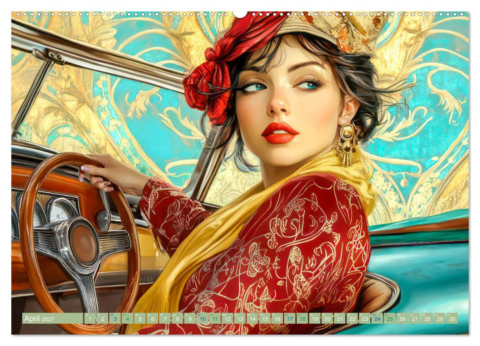 Die Epoche Art Nouveau - Mit eleganter Mode (CALVENDO Wandkalender 2027)