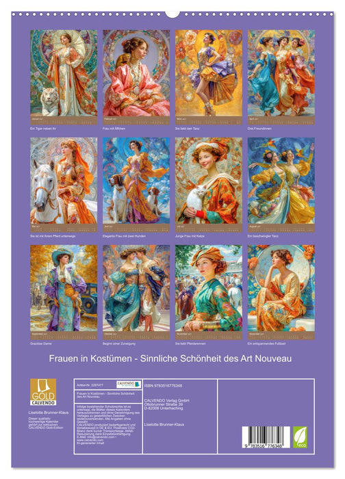 Frauen in Kostümen - Sinnliche Schönheit des Art Nouveau (CALVENDO Premium Wandkalender 2027)