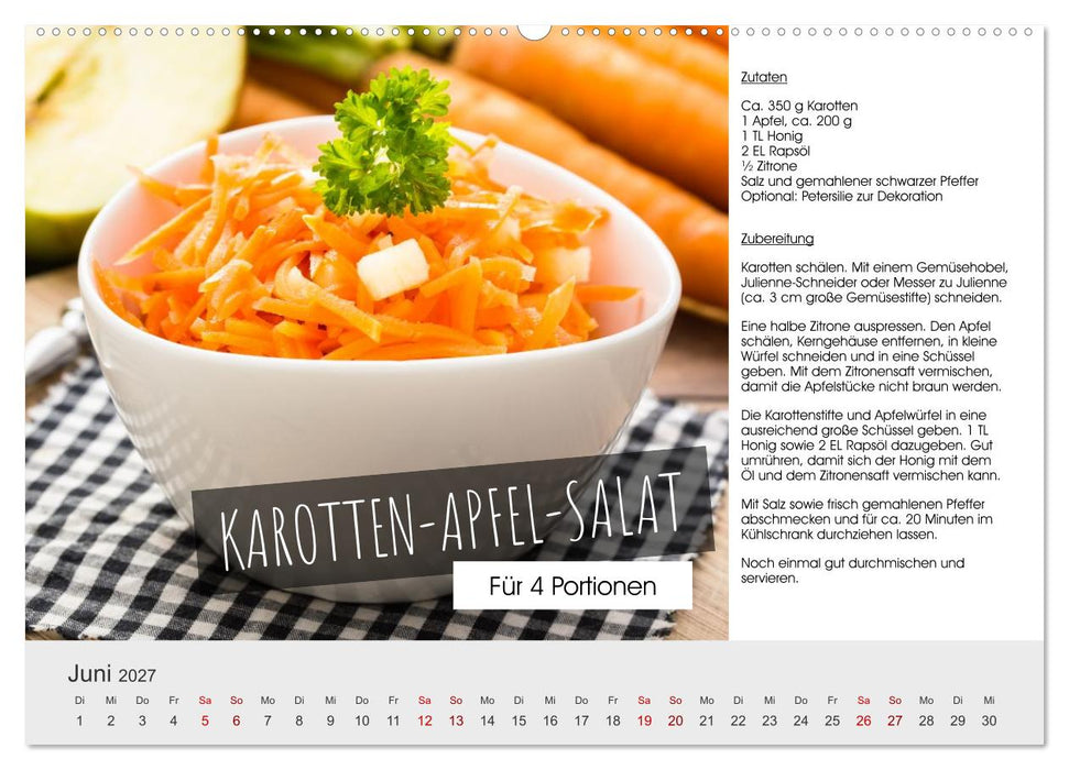 Vegetarisch - leicht und lecker (CALVENDO Premium Wandkalender 2027)