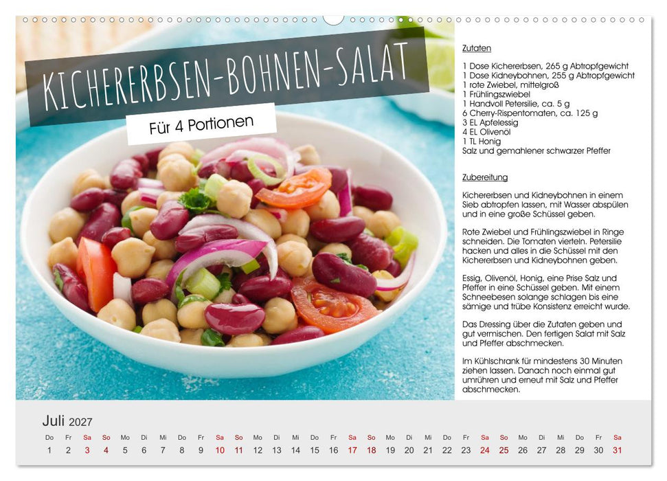 Vegetarisch - leicht und lecker (CALVENDO Premium Wandkalender 2027)