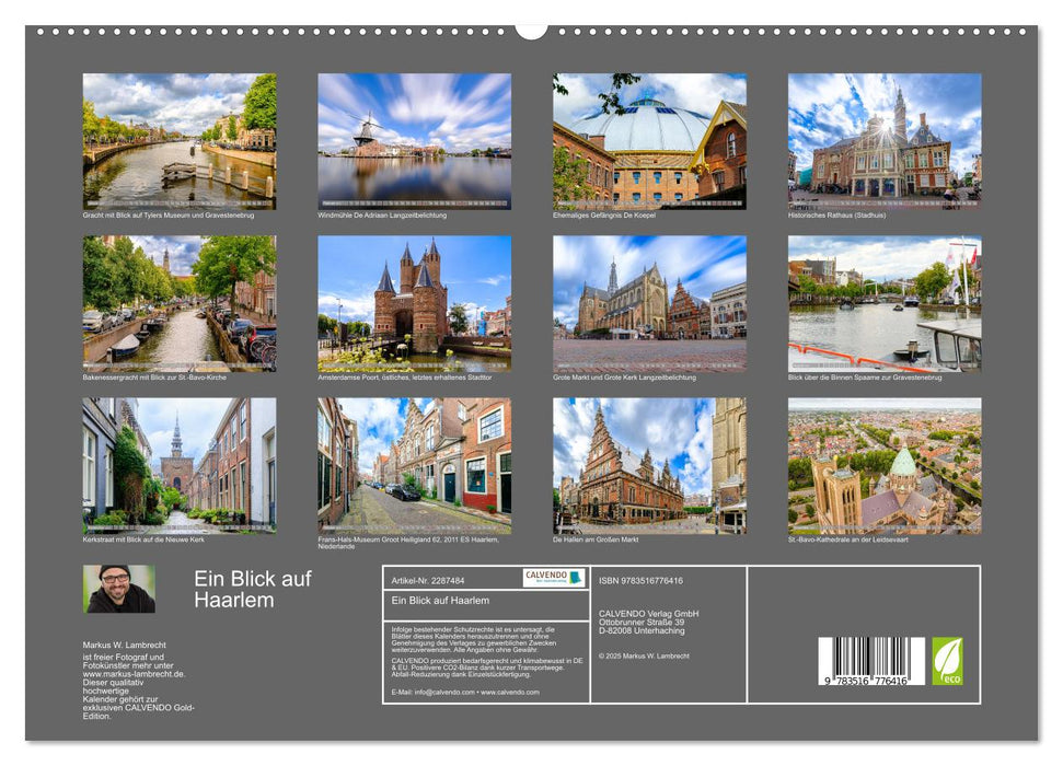 Ein Blick auf Haarlem (CALVENDO Premium Wandkalender 2027)