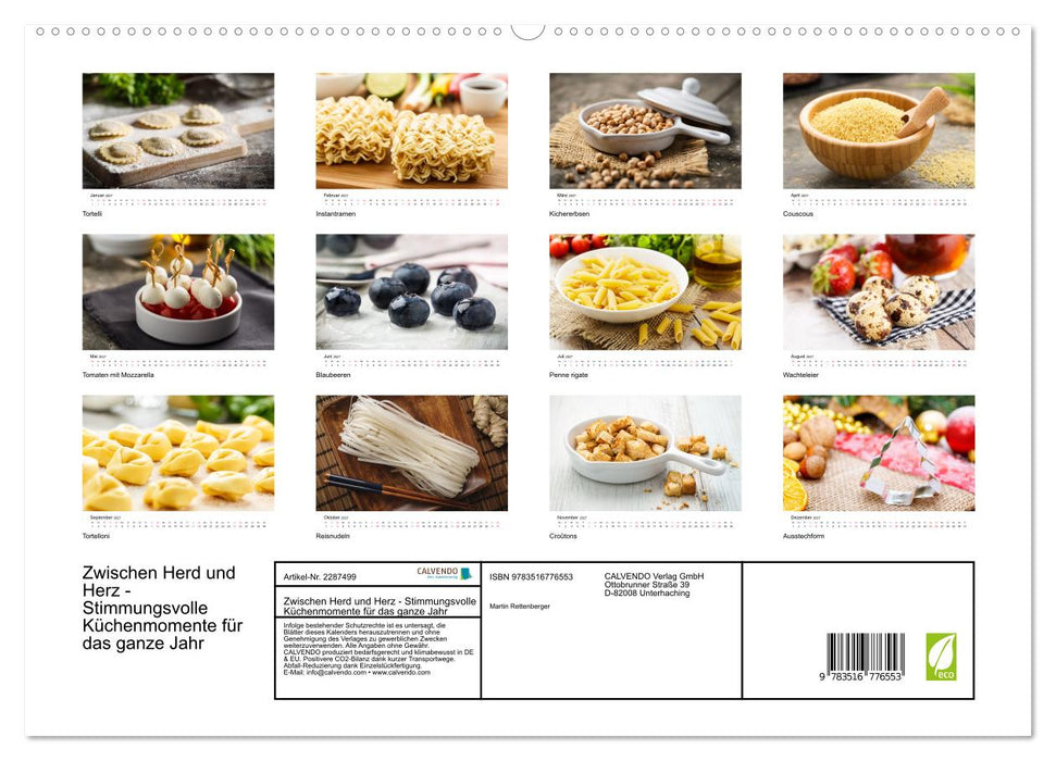 Zwischen Herd und Herz - Stimmungsvolle Küchenmomente für das ganze Jahr (CALVENDO Premium Wandkalender 2027)