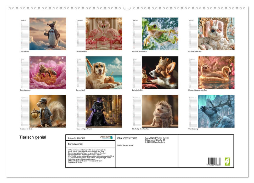 Tierisch genial (CALVENDO Wandkalender 2027)