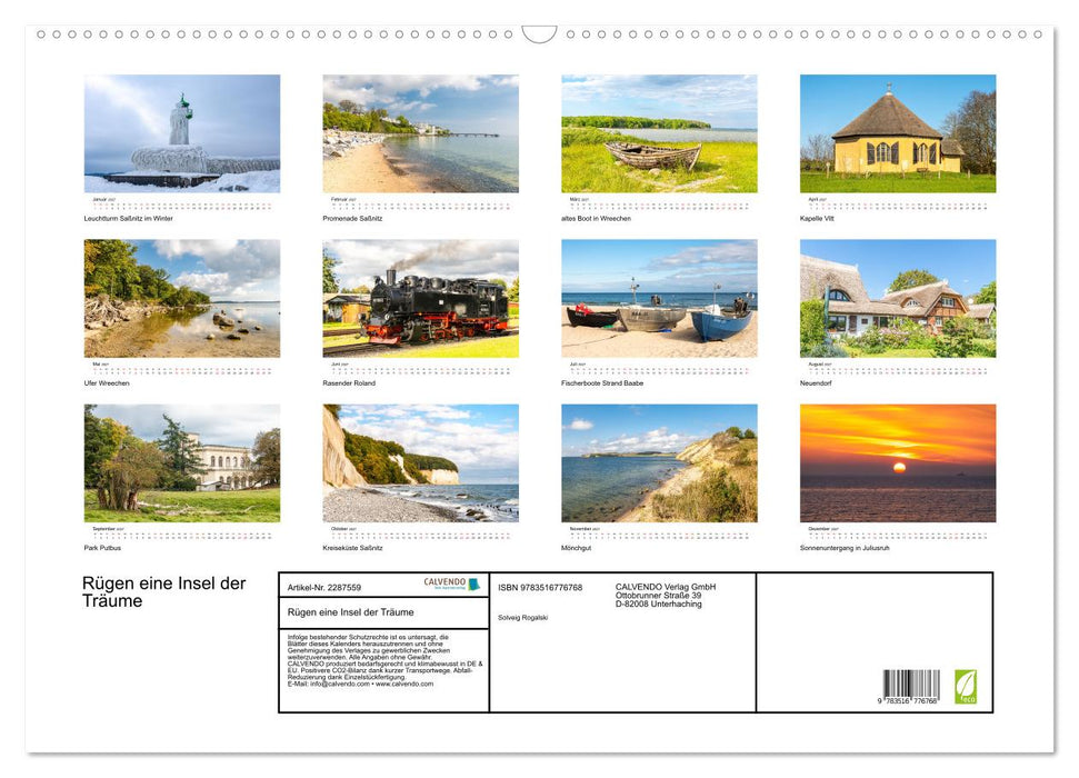 Rügen eine Insel der Träume (CALVENDO Wandkalender 2027)