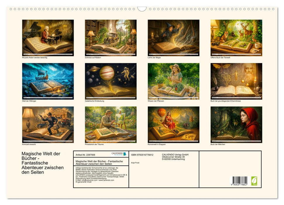 Magische Welt der Bücher - Fantastische Abenteuer zwischen den Seiten (CALVENDO Wandkalender 2027)