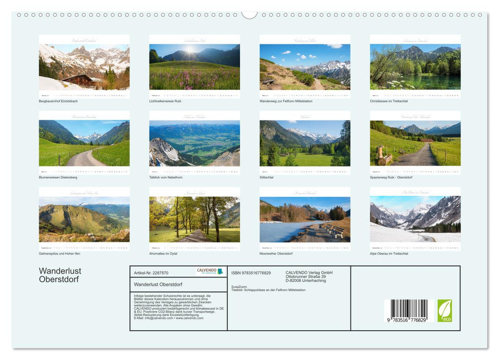 Wanderlust Oberstdorf (CALVENDO Premium Wandkalender 2027)