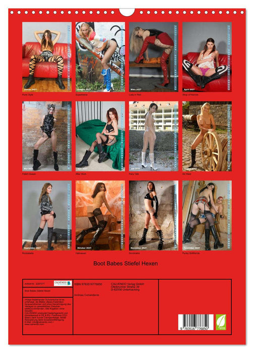 Boot Babes Stiefel Hexen (CALVENDO Wandkalender 2027)